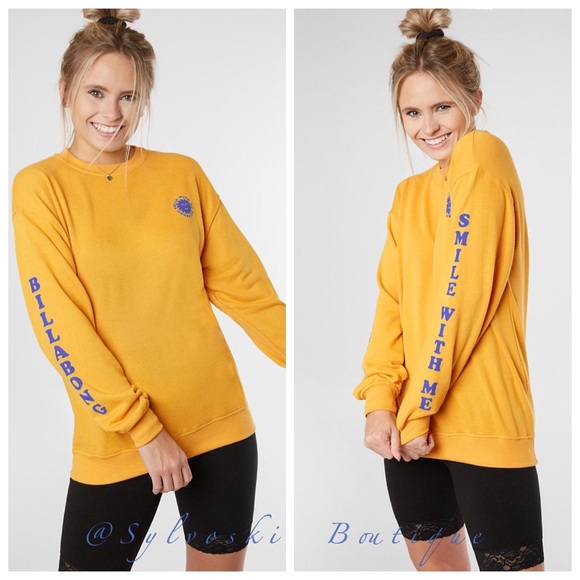 Quiksilver Tops - 🔥Billabong Smile With Me Sweatshirt NWT